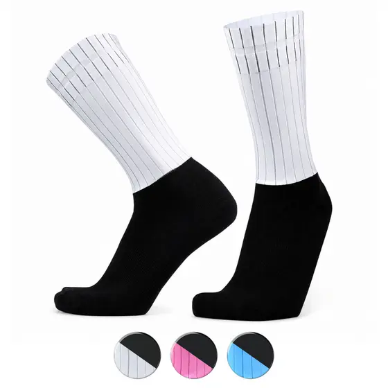 Meia Bike Ciclismo Cano Alto Aero AntiSlip Corrida Caminhada Masculina Feminina