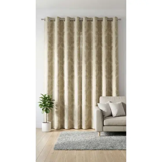 CORTINA TECIDO JACQUARD SALA