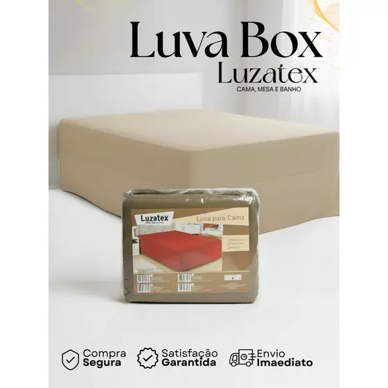Capa Luva p/ Base Cama Box Casal Queen King Malha Luzatex