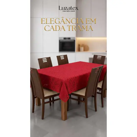 Toalha de Mesa Renda 6 e 4 Lugares Luzatex