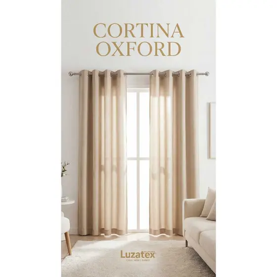Cortina Oxford Quarto e Sala 2,85x2,70 Alta Qualidade