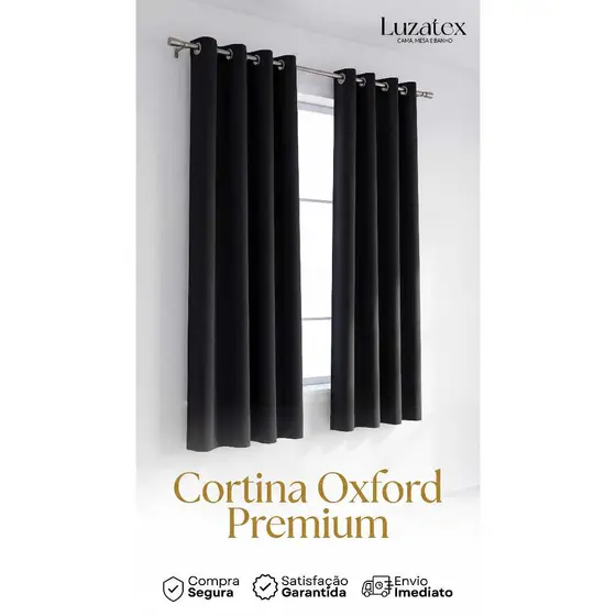 Cortina Tecido Oxford Para Janela 1,40m x 2,00m Cores Variadas