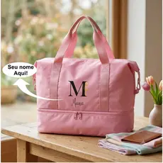 Bolsa Esportiva Impermeável Expansível 36L – Bolsa de Academia, Viagem e Treino com Compartimento Organizador