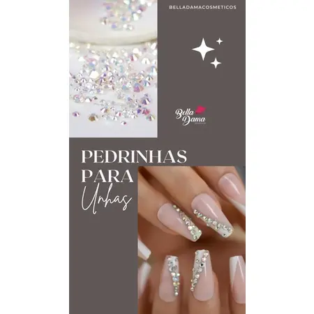 Pedrinhas para decoração de unha