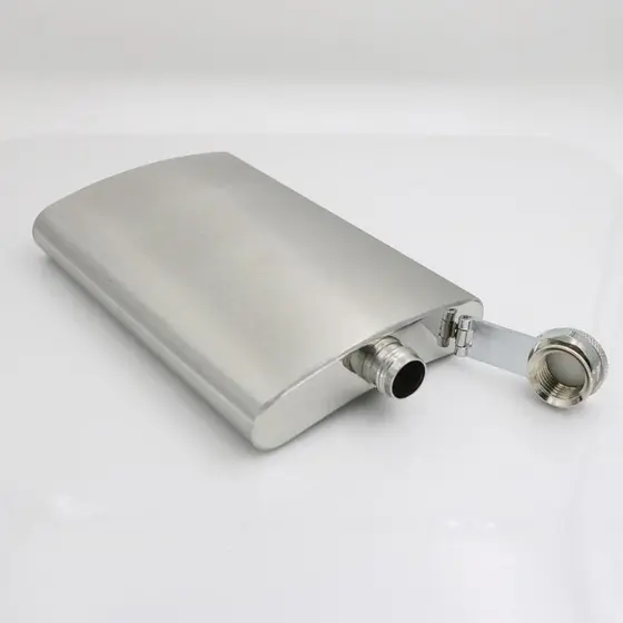 Cantil de Bolso Aço Inox Liso HZ- 0880      /  210 ML