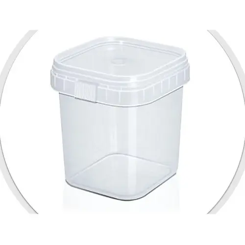 200 Potes Quadrados 220 ml com lacre  Plástico Bolo No Pote Tempero Mel Creme Sopa Sorvete