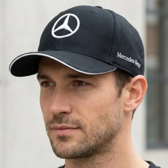 Boné Mercedes Básico Y2k Benz Masculino Aba Curva Ajustável Fitão Strapback Promoção Envio Imediato