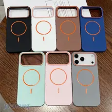 Para iPhone 18 17 Air 16 15 Pro Max Carregamento Magnético Sem Fio All-match Contraste Cor Unissex Soft TPU Capa Proteto