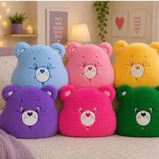 Almofada Ursinho Carinhoso de Pelúcia Super Macia Decorativa Infantil – Várias Cores