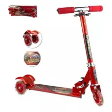 Patinete Infantil 3 Rodas Led Carros Presente Menino