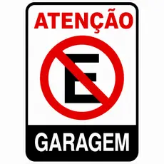 Placas PROIBIDO ESTACIONAR - Sinalização Casa, Garagem ou Estabelecimento Comercial 20x30 - PVC
