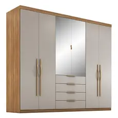 Guarda Roupa Giardino Casal Quarto com 6 Portas e 4 Gavetas