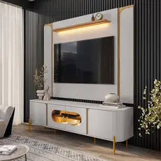 Conjunto de Painel Maresias com Rack Juquehy Para TV até 75"