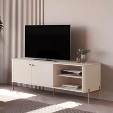 Rack Bancada Tucupí 140cm para TV até 60" com Pés de Metal
