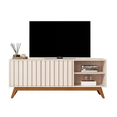Rack Bancada Açai 140 cm TV até 60" com Pés Madeira Maciça