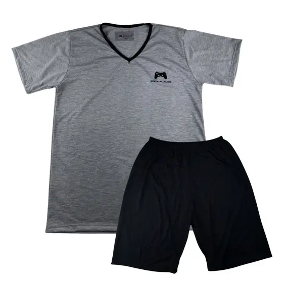 Conjunto Pijama Infantil Masculino Verão Malha Fresca Grappin
