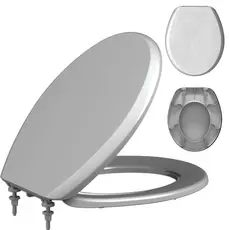 Assento Sanitario Cinza Lorenzetti Oval Universal Reforçado Injetado