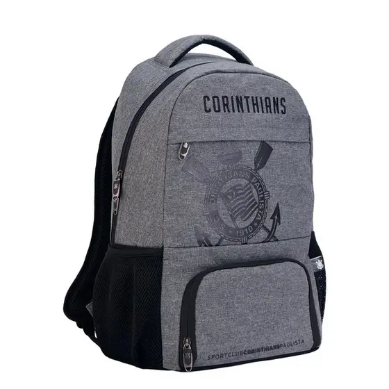 Mochila Esportiva Cinza Time De Futebol Corinthians Bolso Térmico para Lancheira16421