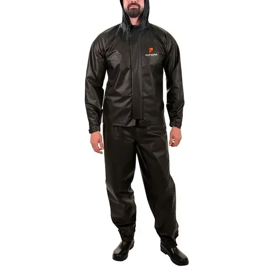 Capa De Chuva Com Capuz E Velcro Regulador De Punhos Tam P