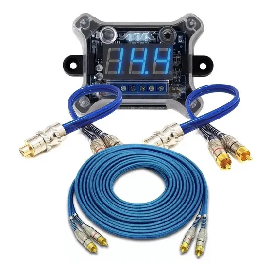 Kit Com 1 Cabo Rca 5m + 3 Y Dupla Blindagem + Voltímetro