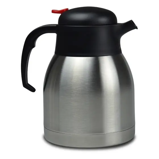 Bule De Inox com Gatilho 1,2L Litros E Alça Anatomica Mor Para Café Da Manhã E Chá