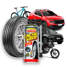 Selante Reparador Instantâneo Enche e Veda Pneu Cheio 400ml Luxcar