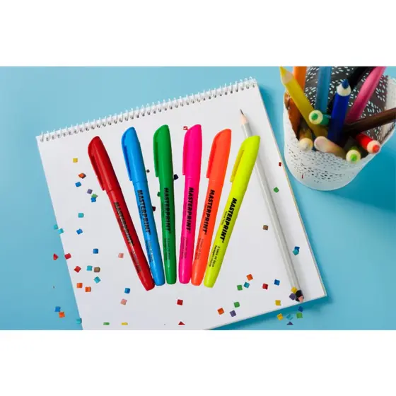 1 Caneta Marca Texto Neon,  Colorida | Grifa Texto | Papelaria | Material Escolar