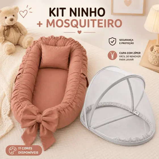 Ninho Redutor com Mosquiteiro Várias Estampas Lisa