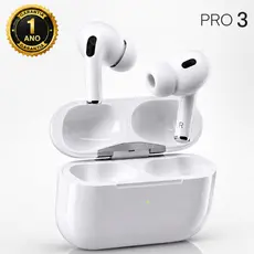 Fone de Ouvido Bluetooth Sem Fio TWS Pro 3 Com Microfone e Touch Para Celular Android e iOS