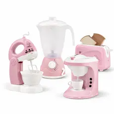 Kit Cozinha Infantil Le Chef Brinquedo Feminino Cafeteira Torradeira Batedeira