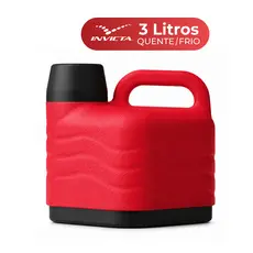 Garrafão Térmico Quente e Frio Pro 3L Botijão Garrafa Térmica Café Água Vermelho Velvet Invicta