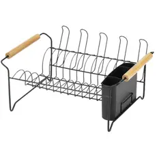 Escorredor De Louça Organizador De Pia Copos Pratos Porta Talheres Aramado Eco Design Preto Arthi