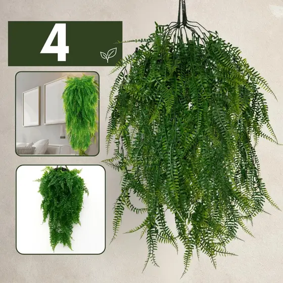 Planta Artificial Caída Samambaia de Plástico