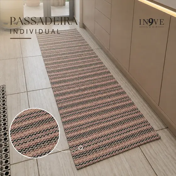 Tapete Passadeira Grande Algodão - Corredor cozinha quarto sala conforto durabilidade macio