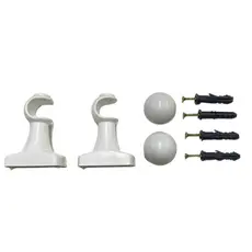 Suporte Para Cortina Varão Simples Par Com Ponteira Reforçado 19mm