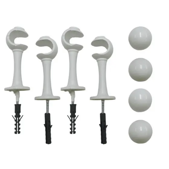 Kit Com 4 Suporte para varão 19mm de cortina em plástico várias cores