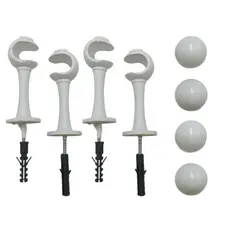 Kit Com 4 Suporte para varão 19mm de cortina em plástico várias cores
