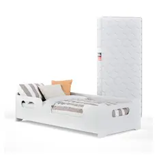 Cama Infantil com colchão Montessoriana Baixa Juvenil E Grade De Proteção Para Quarto De Criança Menina Menino