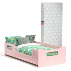 Cama Infantil Montessoriana Baixa Com Colchão Incluso Juvenil Quarto Criança Menina Menino Encanto