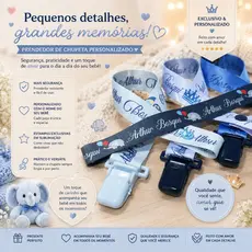 Kit Exclusivo: 3 Prendedores de Chupeta Personalizados – Estampas Únicas!
