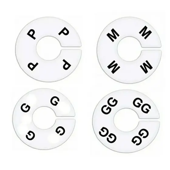 Kit Divisor de Arara P M G GG para Roupas