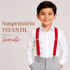 Suspensório Vermelho Infantil HALLOWEEN