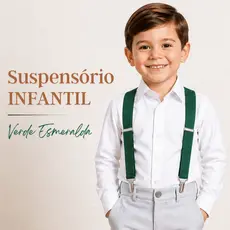 Suspensório Verde Esmeralda Infantil