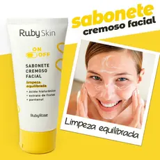 Sabonete Cremoso Hidratação facial On Off Ruby Rose HB327