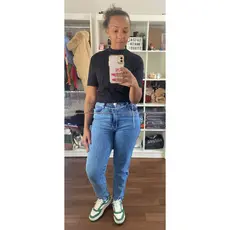 Calça jeans Mom linha premium cor clara sem lycra sem rasgo