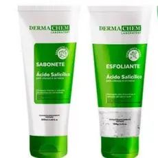 Dermachem Kit 2un Ácido Salicílico - 1un Gel Esfoliante + 1un Sabonete Facial - 100g cada