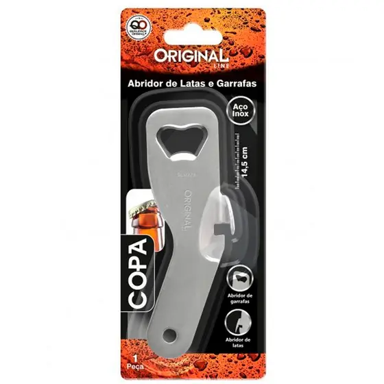 Abridor 14,5cm de Latas Garrafa Original Line Inox