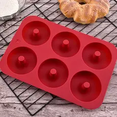 Forma Para Mini Donuts Mini Pudins Silicone 6 Cavidades 1 Ou 2 Unidades Clink