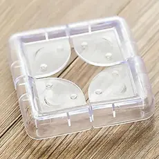 4 Protetor Protetores De Quina Silicone Canto Proteção Bebê  4X4X1,5CM Utensilio Multiuso