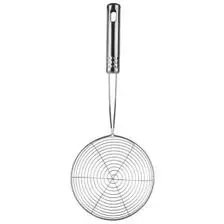 Escumadeira Fritura Inox Batata Pastel Resistente- 12,8x 34cm TOP RIO